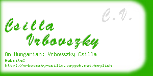 csilla vrbovszky business card